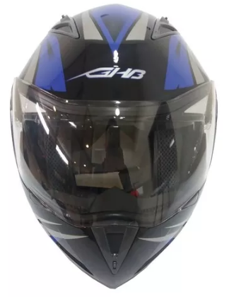 Casco Moto Abatible Ghb 158 Haul Negro Azul